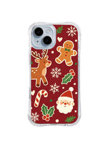 Gingerbread Reindeer Greeting woodland Christmas iPhone 14 Plus case pattern