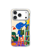 Yellow Book First Lift artwork on iPhone 17 Pro transparent case