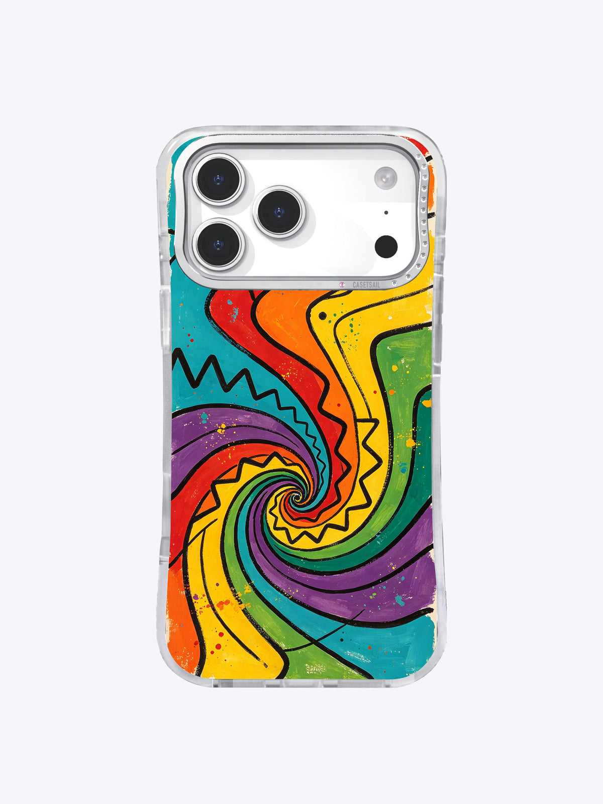 Rear view of the featured Cosmic Color Spiral artwork