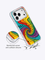 Angled case with reinforced-corner and anti-collision silicone claims