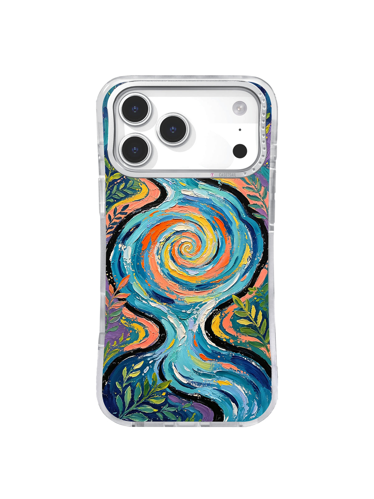 Botanical Dream Passage blue river artwork iPhone 17 Pro Max case
