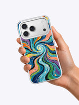 Zara Kivell colorful dreamscape iPhone 17 Pro Max case lifestyle image