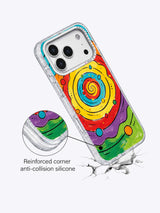 Happy Orbit abstract pop art iPhone 17 Pro Max case detail image