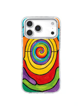 Rainbow Joy Vortex colorful spiral iPhone 17 Pro Max case