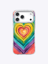 Front product view of Golden Heart Resonance iPhone 17 Pro Max case