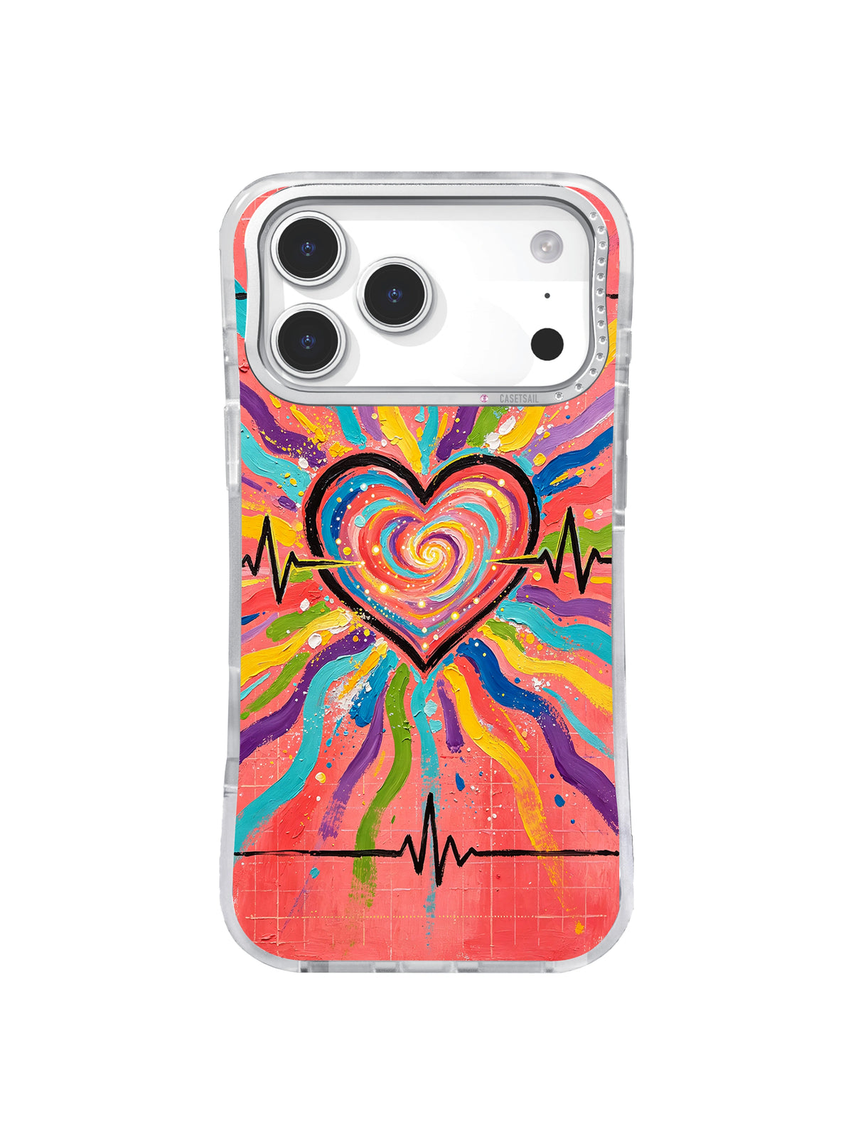 Joy Pulse Starburst colorful emotional art iPhone 17 Pro Max case