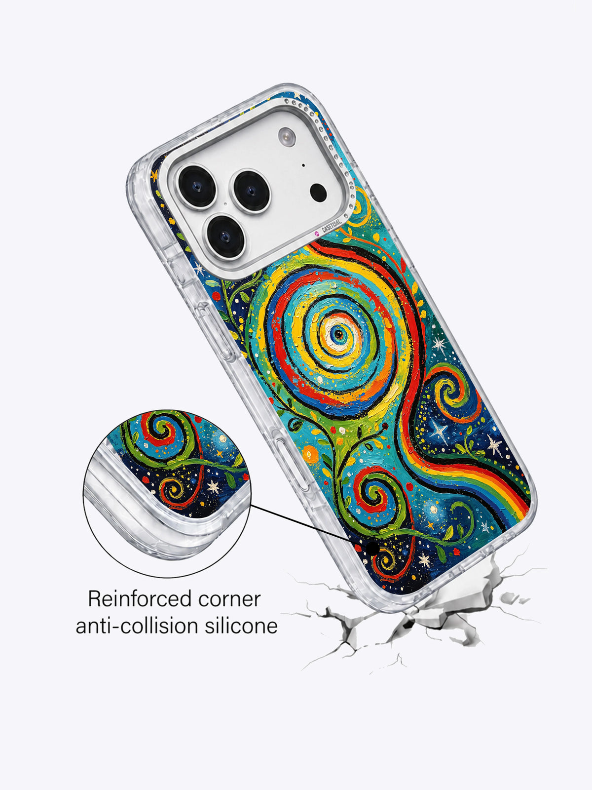 Raised camera surround detail on Inner Universe iPhone 17 Pro Max case