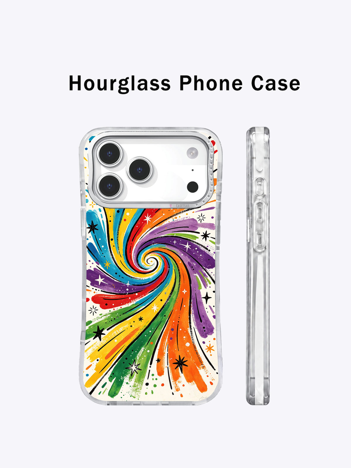 Angled view of Zara Kivell Lucky Color Universe iPhone 17 Pro Max case