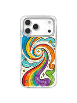 Rainbow Comet Current celestial swirl art iPhone 17 Pro Max case