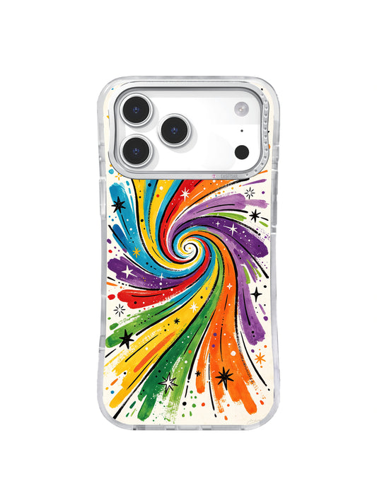 Lucky Starburst Vortex colorful cosmic art iPhone 17 Pro Max case by Zara Kivell