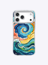 Front product view of Starry Ocean Spiral iPhone 17 Pro Max case