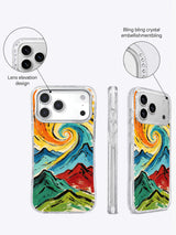 Sunlit mountain journey art iPhone 17 Pro Max case display image