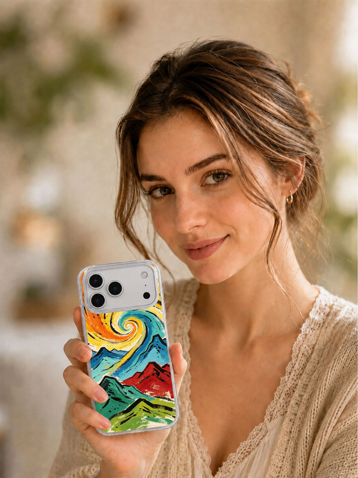 Sunlit Alpine Spiral iPhone 17 Pro Max case final gallery view