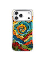 Layered Mountain Compass topographic spiral iPhone 17 Pro Max case