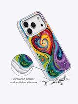 Universal Color Heart abstract love iPhone 17 Pro Max case detail