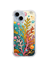 Golden Bubble Coral iPhone 15 case pattern