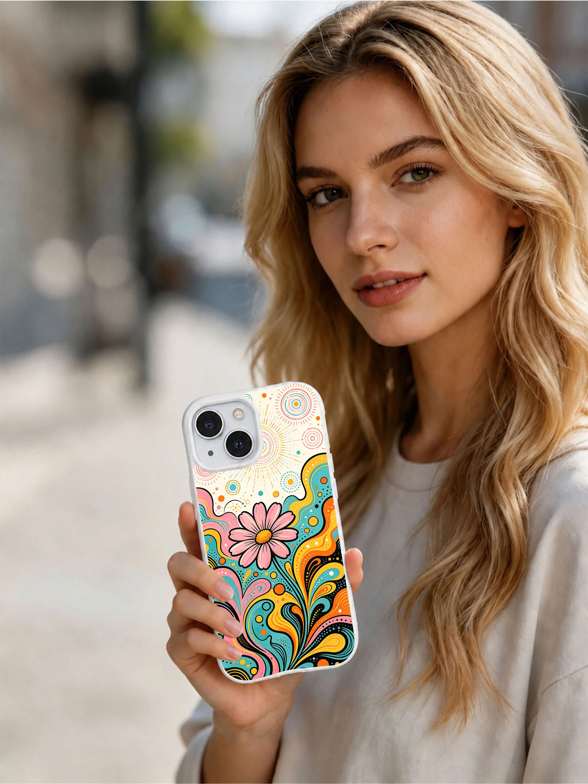Zella Vey floral art iPhone 15 case product view