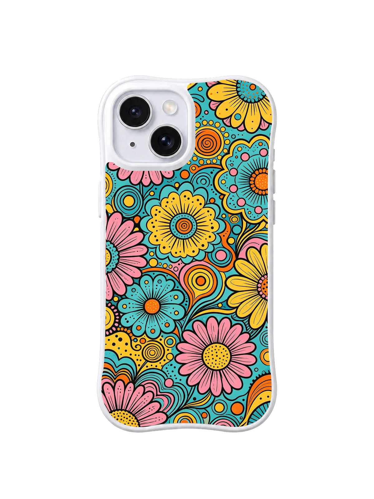 Spring Signal Meadow pattern iPhone 15 case