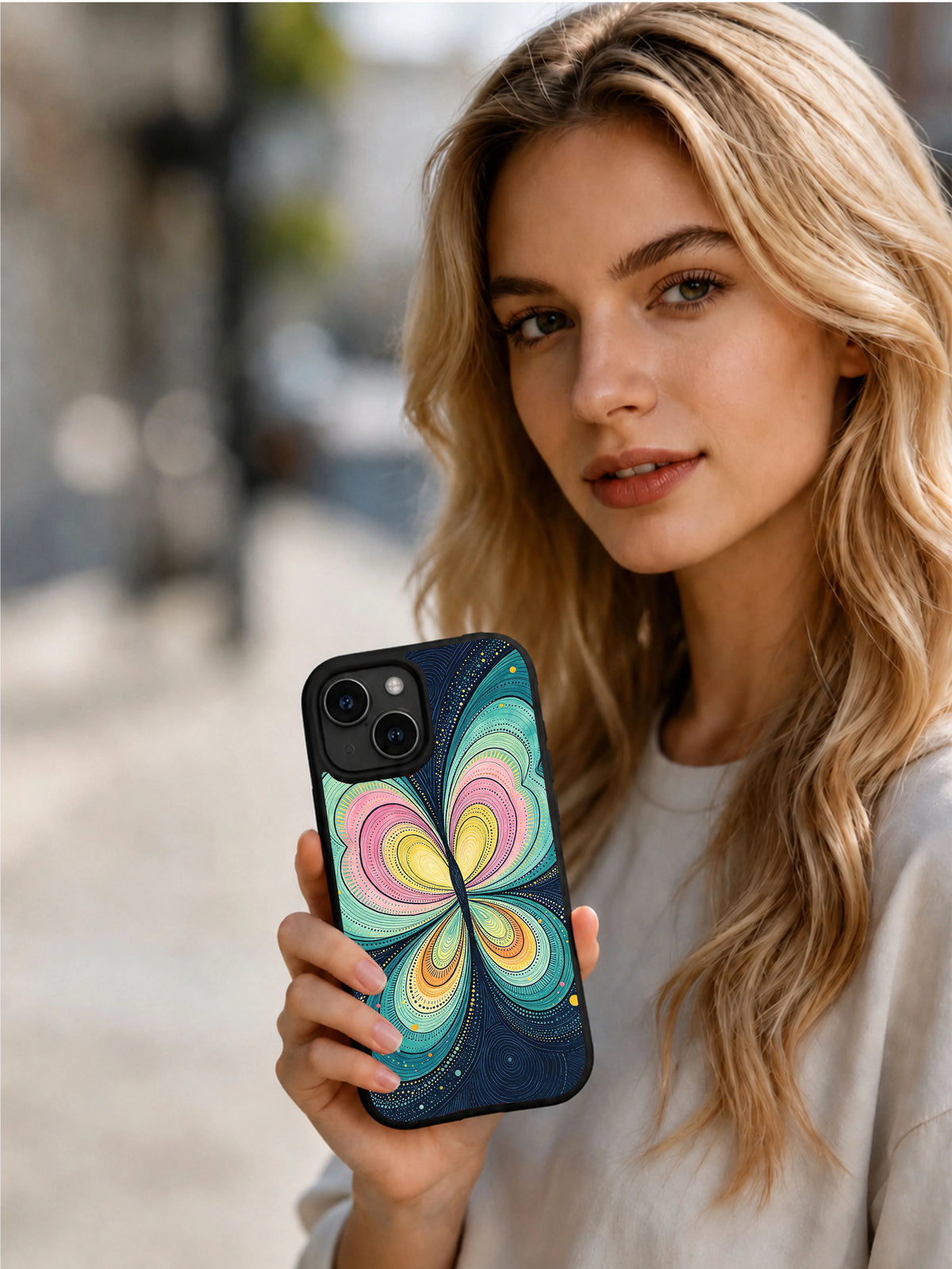 Dark academia butterfly art iPhone 15 case