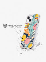 Picnic Orbit cottagecore iPhone 15 case protection view