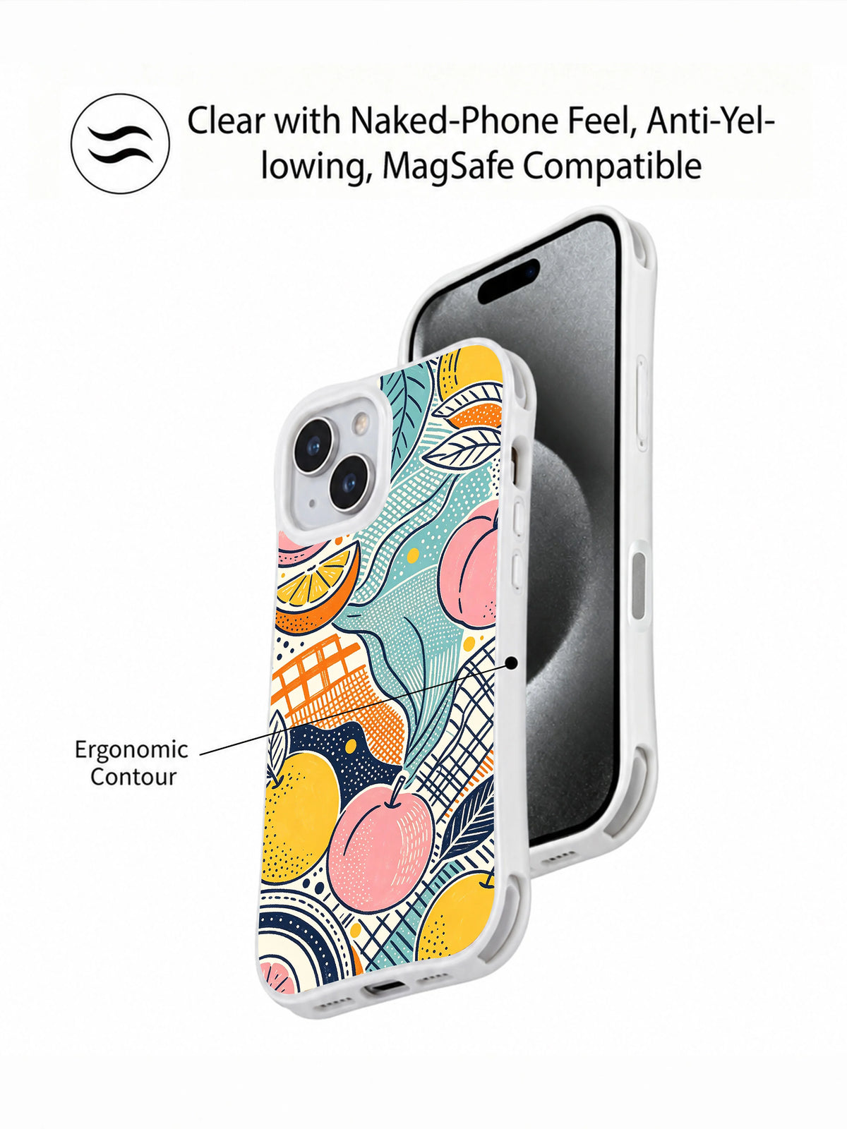Picnic Orbit iPhone 15 case fit detail