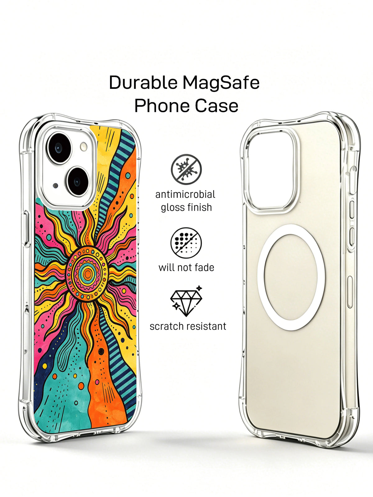Shape Carnival Celebration iPhone 15 case full artwork view