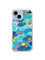Sunlit Pebble Lagoon pattern iPhone 15 case