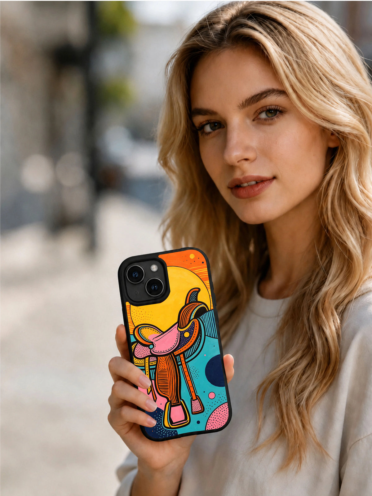 Zella Vey western art iPhone 15 case product view