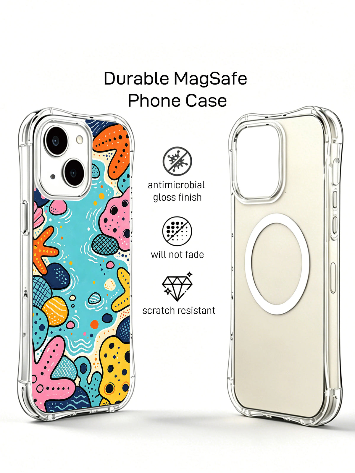 Tidepool Carnival iPhone 15 case front view