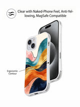 Velvet Logic abstract iPhone 15 case lifestyle detail
