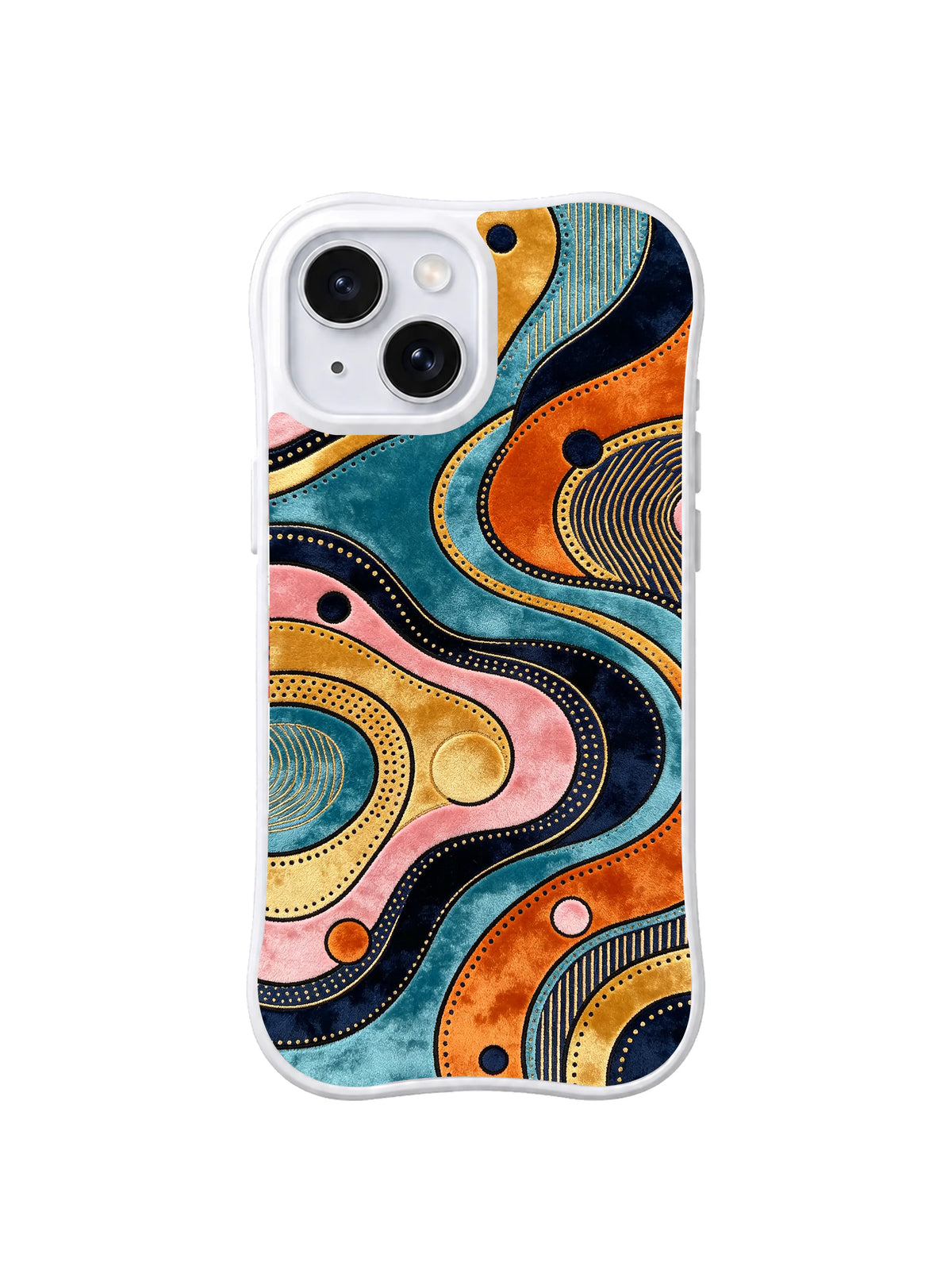 Confident Ribbon Flow iPhone 15 case pattern