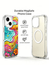 Wildflower Current iPhone 15 case front view