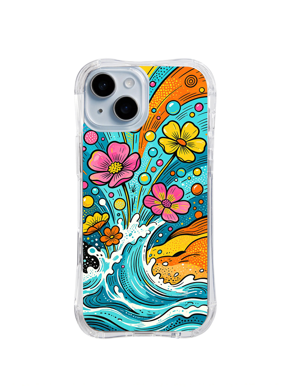 Coastal Blossom Valley iPhone 15 case pattern
