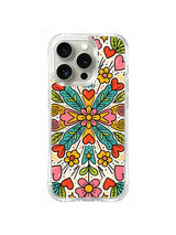Radiant Heart Bloom pattern iPhone 14 Pro case